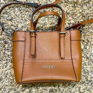 Guess Brown Cross Body bag with removable belt.